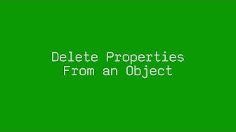 Delete Properties from Object