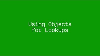 Objects for Lookups