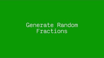 Random Fractions and Whole Numbers