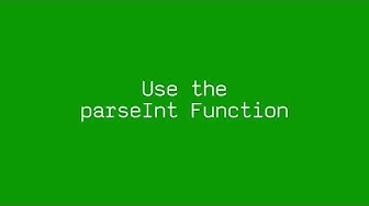 parseInt Function