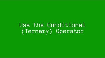 Ternary Operator