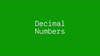 Decimal Numbers