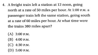 SAT Prep Problem Solving & Data Analysis 4-3 Rate Problems Q4