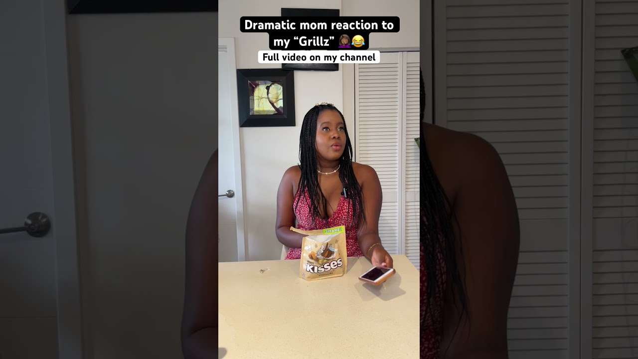 Dramatic mom reaction to my “Grillz” | Sabrina Cazeau 