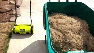 Power Raking My Lawn With The 15 Inch Sun Joe Dethatcher