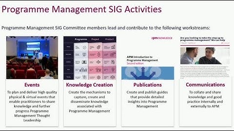 Introduction and welcome video to the APM Programme Management SIG 2022