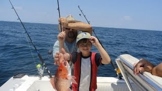 Just shy of his 9th birthday wyatt pulls in 2nd snapper the day june
2011
