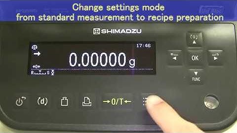 Recipe Preparation  by Analytical Balance, AP Series SETUP