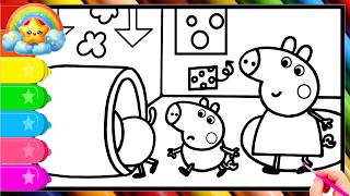 Peppa Pig Play Funny Game with her friends | Peppa PigSpeed Coloring | Peppa Pig coloring Book screenshot 4