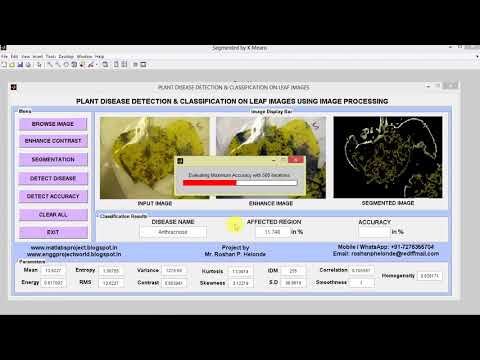 Plant Disease Detection & Classification Using Image Processing Matlab Project Code