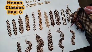 Henna Class day 6 || Henna Classes by Thouseen | Learn Different Henna Vines  with Thouseen