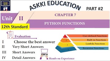 💥 12th Computer Science - Chapter 7 : Python Functions - Book Back Answers | English Medium | Part#2