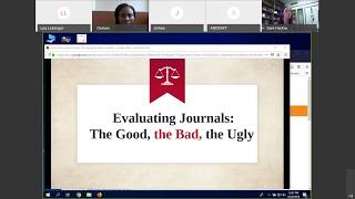 UNCG Research & Applications Webinar: Journal Evaluation - The Good, The Bad, The Ugly