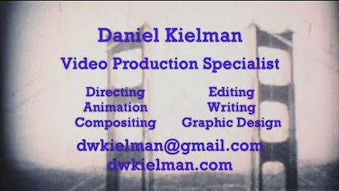 Daniel Kielman Video Production Specialist Demo Re...