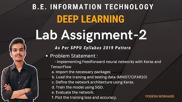 Deep Learning Lab Assignment-2 || SPPU || BE IT DL Lab Assignment || 2019 Pattern | @yogeshborhade24