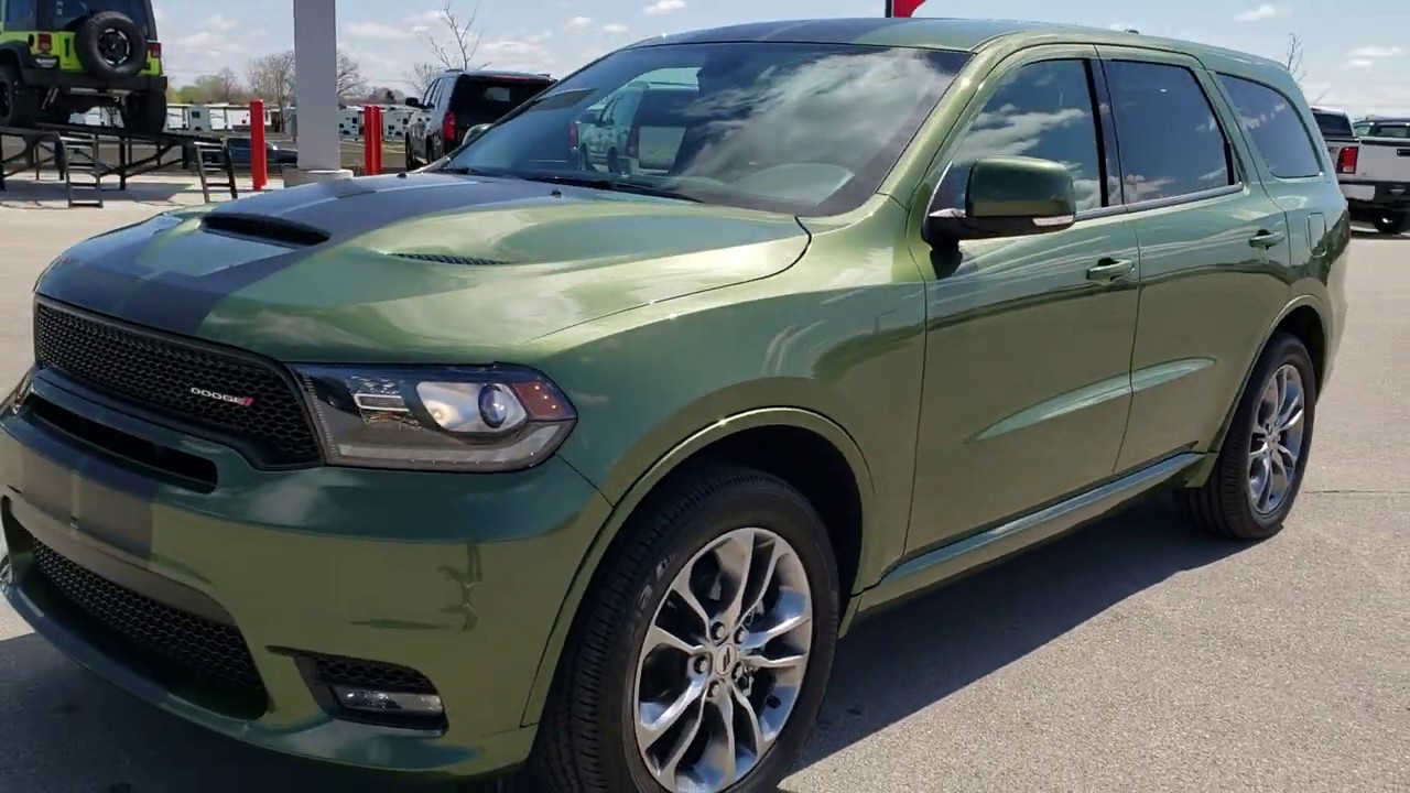 2020 DODGE DURANGO GT PLUS AWD F8 GREEN METALLIC WALK AROUND REVIEW