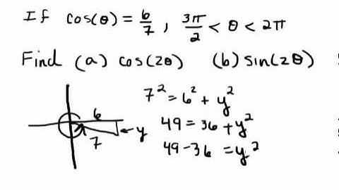 Given cos(x), find cos(2x) and sin(2x)