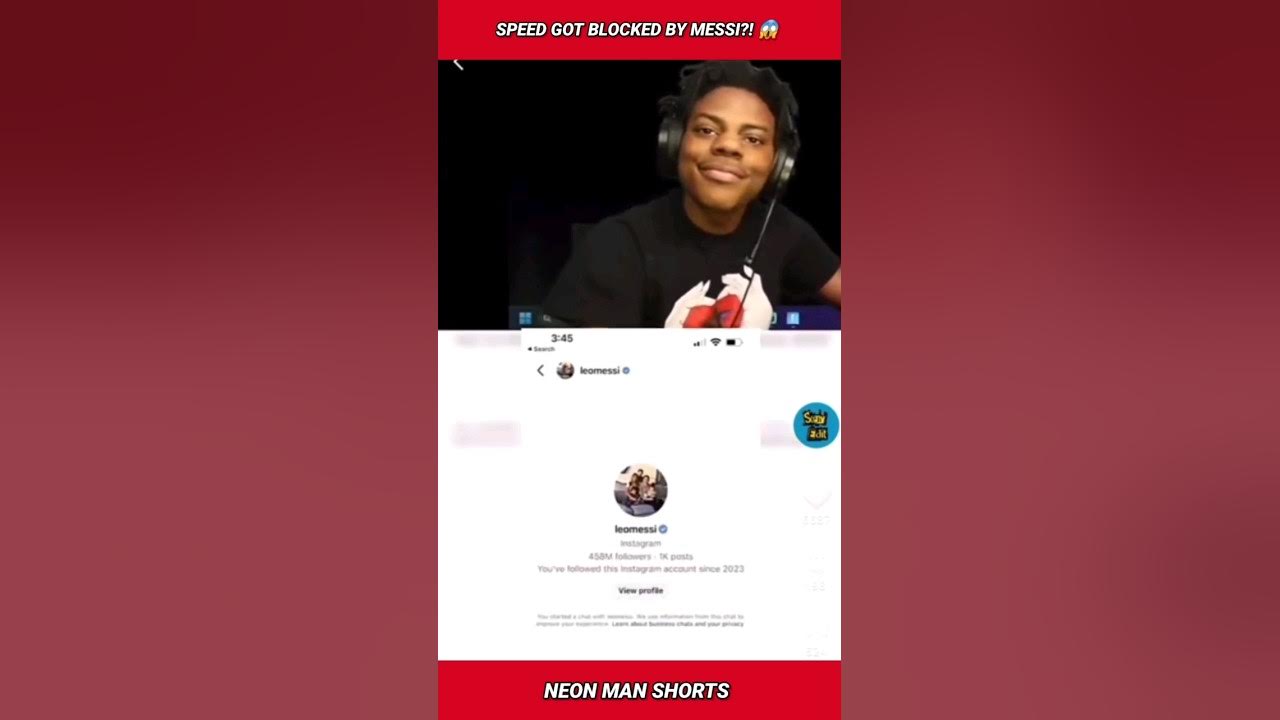 iShowSpeed GETS BLOCKED BY MESSI ON IG 😂 