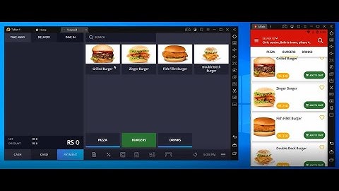 Overview online ordering app with POS
