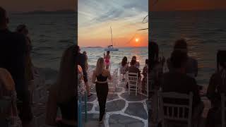 Mykonos Sunset Scene at Little Venice #Shorts