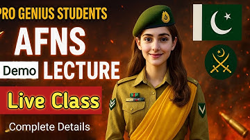 AFNS 2025 Demo Class 2025 | AFNS Test Preparation | Pak Army Nursing Services