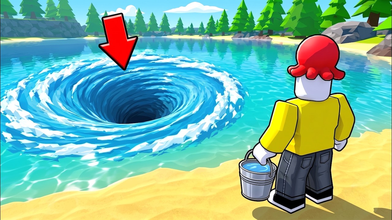 I Can't Leave Until I Drain the Lake in Roblox - YouTube
