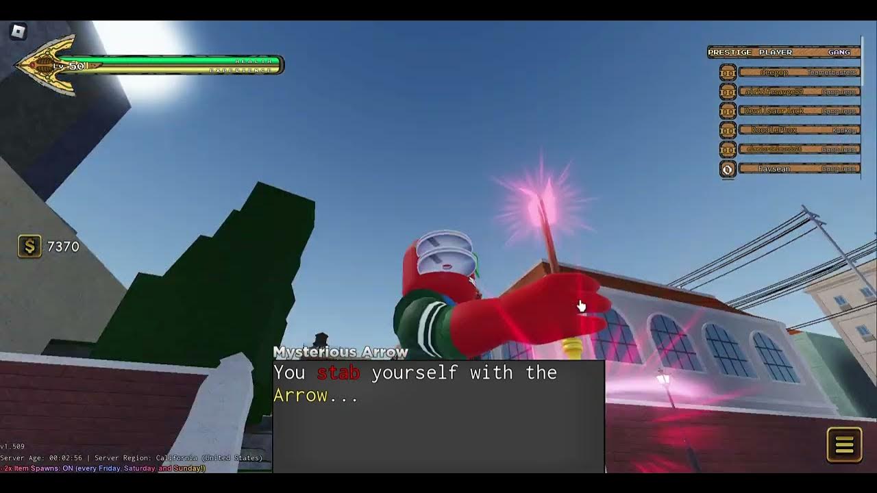 USING LUCKY ARROW IN YBA YouTube