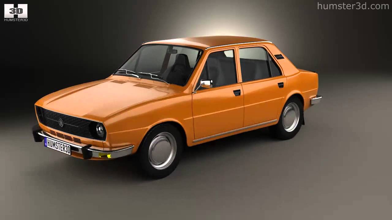 Skoda 105 L 1976 by 3D model store Humster3D.com - YouTube