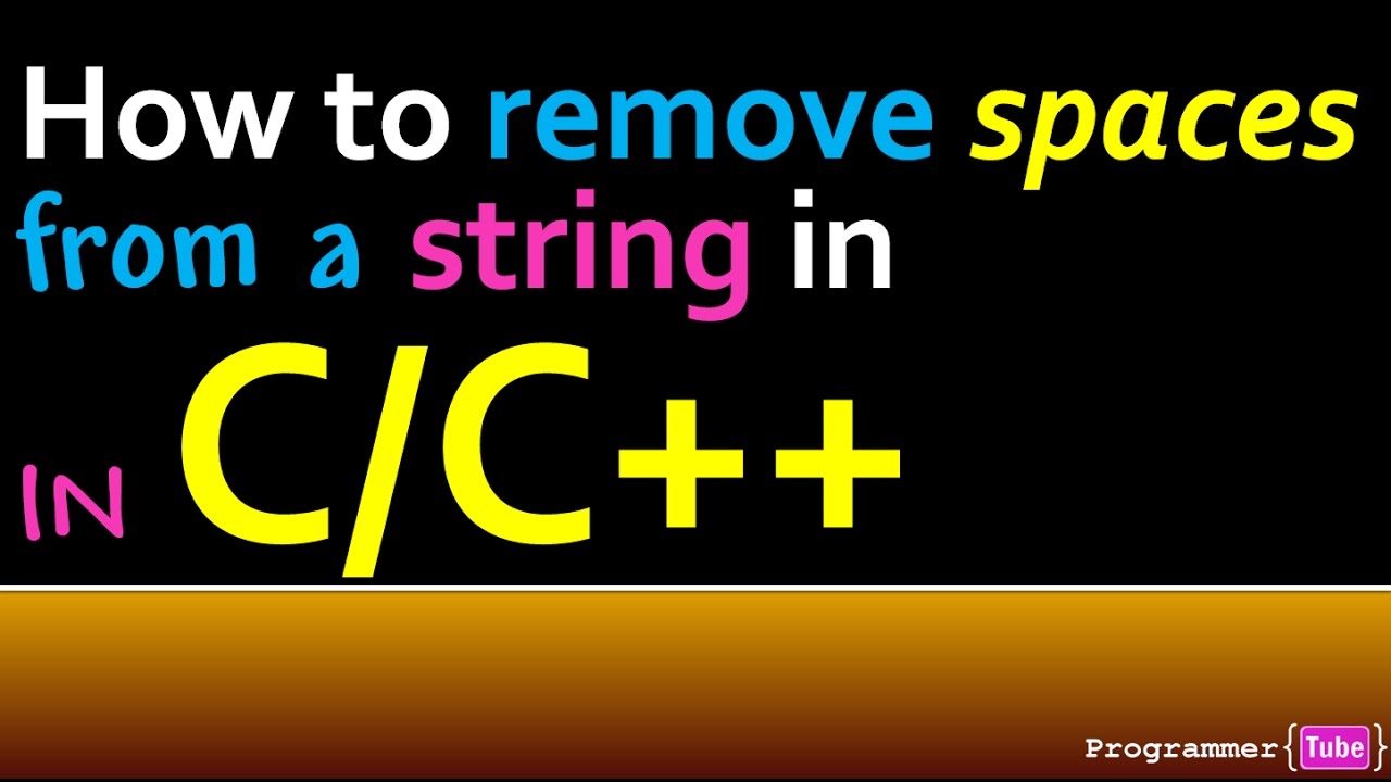 php replace string  2022  How to remove spaces from a string in C/C++