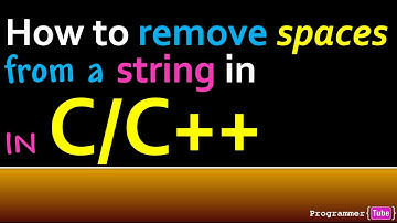 How to remove spaces from a string in C/C++