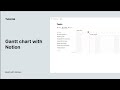Gestion de projet avec notion  diagramme de gantt kanban