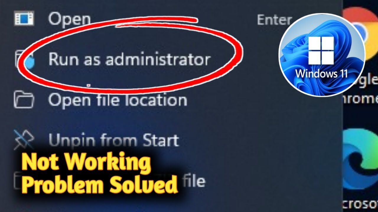 Fix Windows 11 Run as Administrator Not Working Problem Solved
