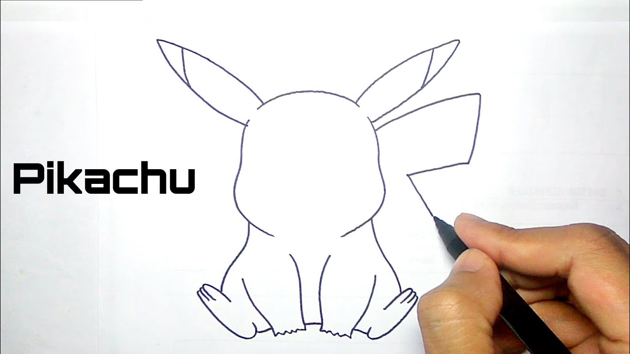 gambar pikachu yang mudah