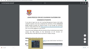 HOW TO ACCESS UCC E-LEARNING PLATFORM