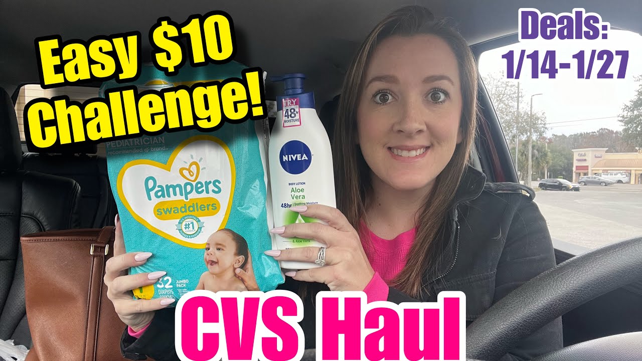 CVS Haul - Beginner $10 Challenge! Diaper Deals! 1/14-27/24
