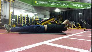 Crossover V sit-ups