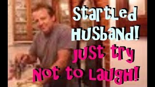 FUNNIEST VIDEO EVER! TRY NOT TO LAUGH! Husband Startles Easily ~ Husband and Wife Pranks!