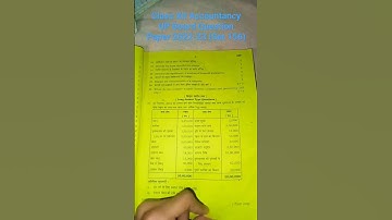 Class 12th Accountancy UP Board Question Paper 2022-23