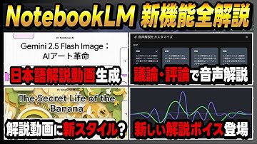 無料のAIノート「Google NotebookLM」の新機能解説！ ～日本語解説動画生成機能実装・ポッドキャスト音声出力パターン追加～