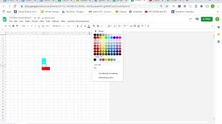 Use Fill Color and Border Tool to make pixel art on Google Sheets