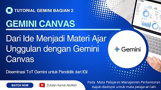 Optimalisasi Pembelajaran Manajemen Perkantoran dengan Gemini Canvas | Gemini AI untuk Pendidik