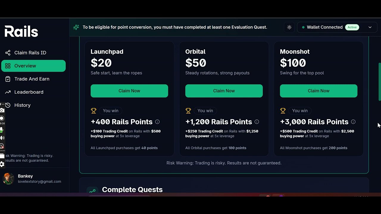 Руководство по получению бонусов в рамках программы Rails Airdrop | Как получить право на участие...