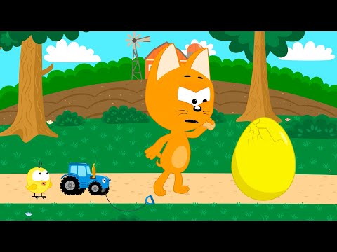 Разноцветные Яйца с Сюрпризом - Котенок Котэ - Песенки мультики для малышей