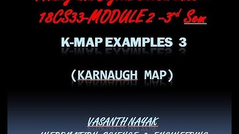 VTU ADE 18CS33 M2 L3 KARNAUGH MAP