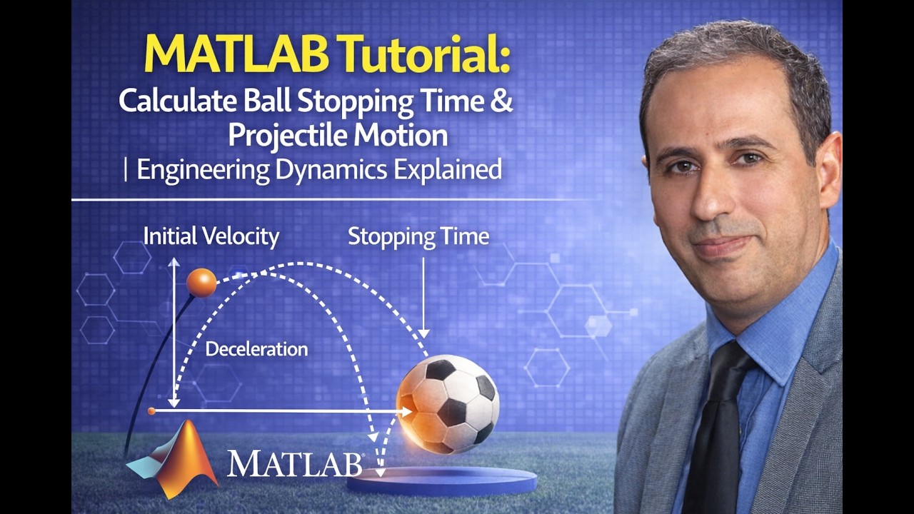 MATLAB Tutorial: Calculate Ball Stopping Time & Projectile Motion ...