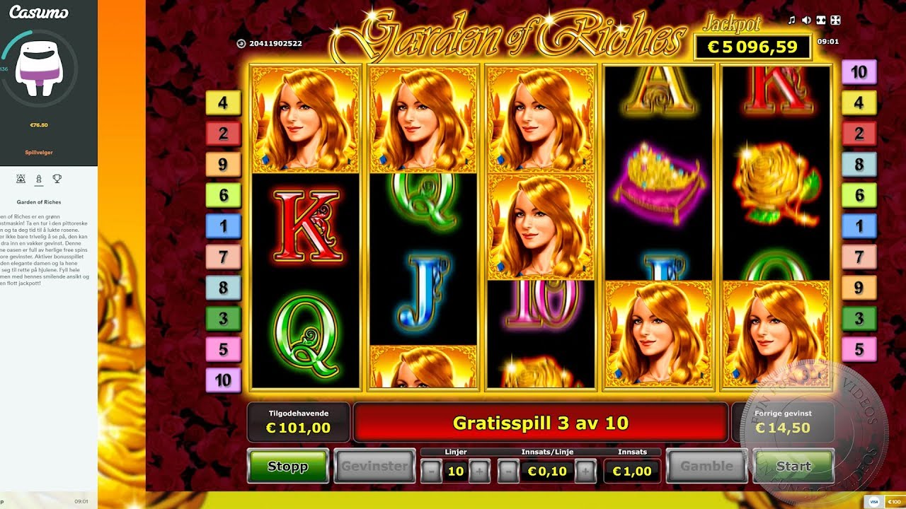 Super Big Win on Garden Of Riches, Casumo, €1 bet, #16