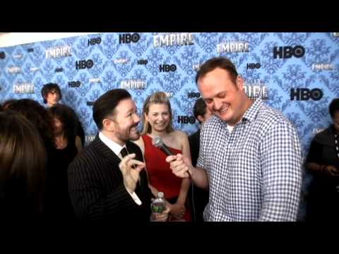 Ricky Gervais talks 10th Anniversary The Office with Brad Blanks in New York City