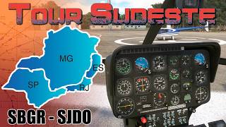 TOUR SUDESTE - LEG 014 | 🚁 SBGR - SJDO 🚁 | MD 500E