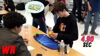Lucas Etter 4.90 Official Rubiks Cube World Record - Rubiks Cube World Record 4.90 Lucas Etter