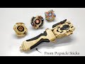 Building Beyblade Launcher Out of Popsicle Sticks - Toy DIY